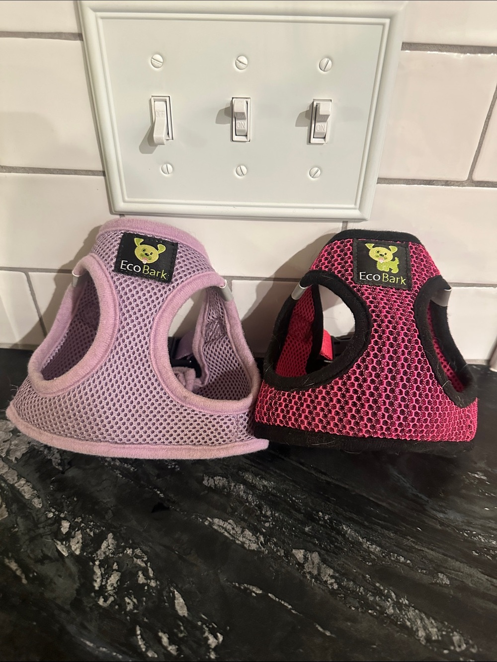Bark EcoBark Small Pet Mesh Harnesses - Lavender and Hot Pink